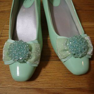 Ladies seaweed green high heels